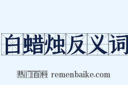 白蜡烛反义词是什么意思的图片